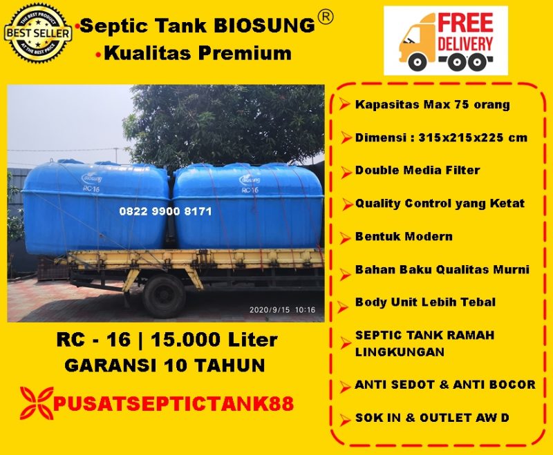 WATER TANK FRP – PANEL KOTAK – Septic Tank Biotech Ipal Stp Biofilter